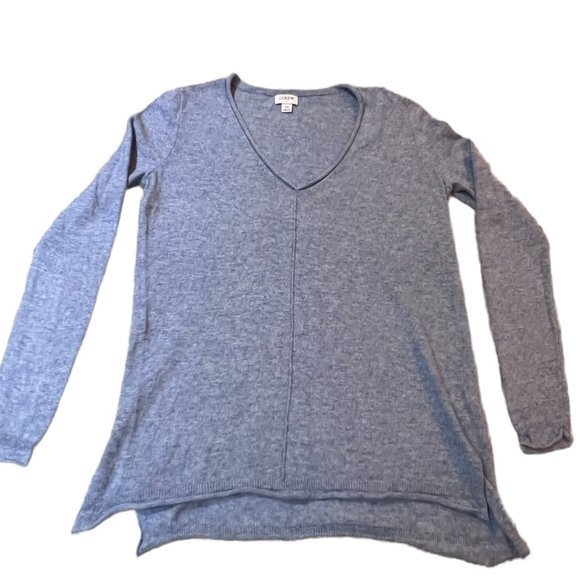 Women's J. Crew V-Neck Rolled Hem Sweater Wool Blend‎ Size XS - Picture 3 of 6